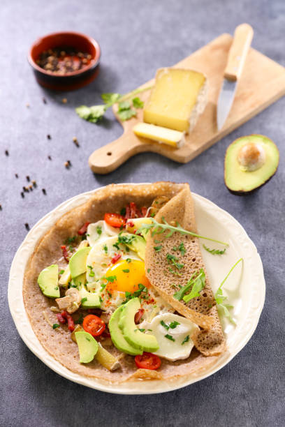 istock buckwheat crepe with fried egg and avocado 1326035379