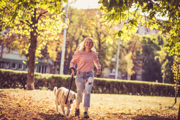 istock Young woman playing with dog in a park. 1326037764