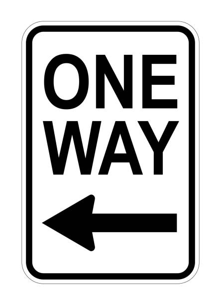 istock Traffic sign ONE WAY and arrow on white background, illustration 1326039147