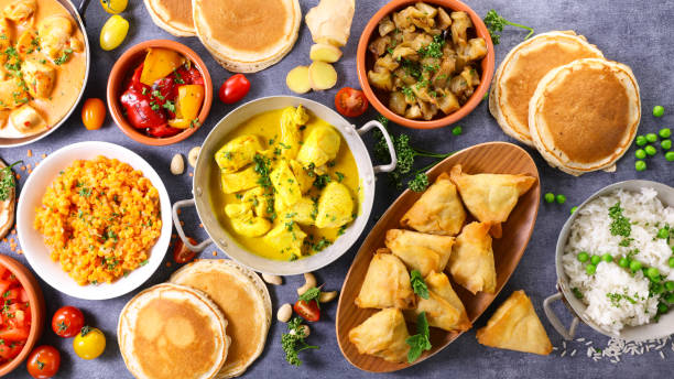 istock indian food selection- top view 1326041661