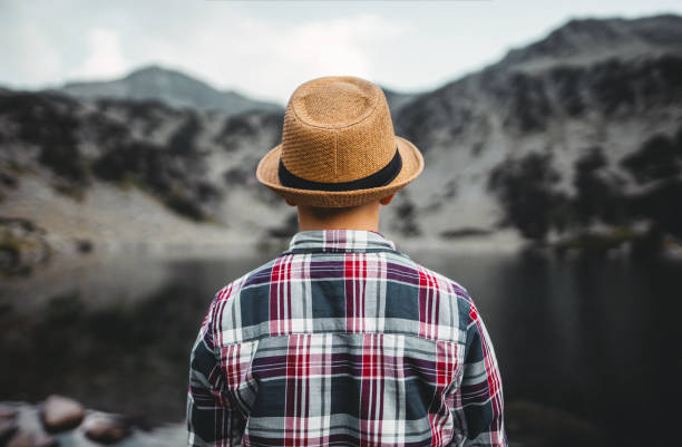 istock Looking at beautiful lake and mountains 1326045449
