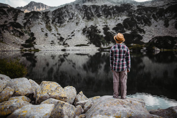 istock Looking at beautiful lake and mountains 1326045464