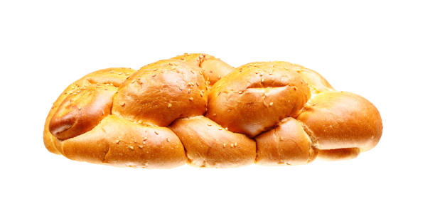 Side view on sweet Shabbat challah