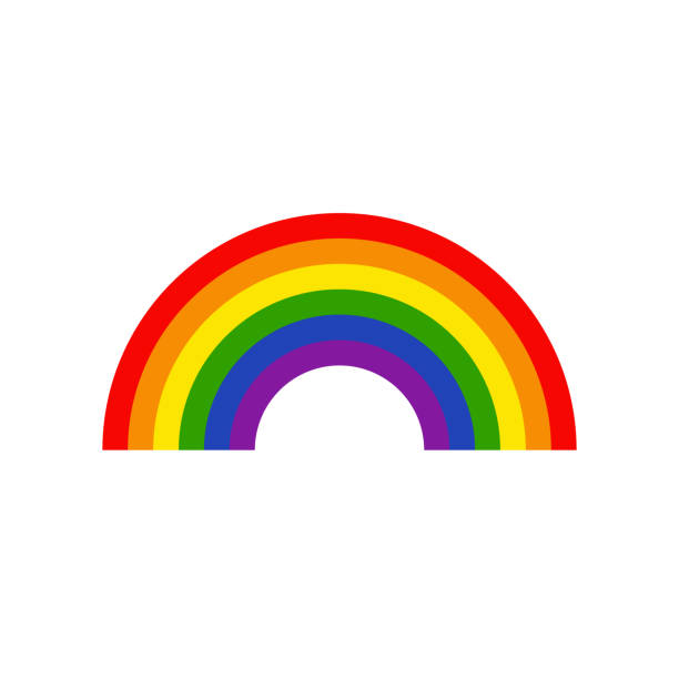 Rainbow flat icon Rainbow flat icon. Vector illustration cartoon of gay pride wallpapers stock illustrations