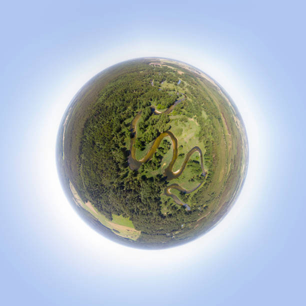 istock rural landscape with a small meandering river (360-degree panorama) 1326067281