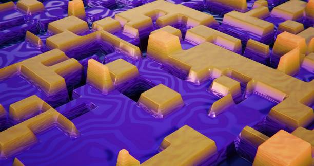 istock Purple abstract background landscape illustration 3d rendering 1326067333