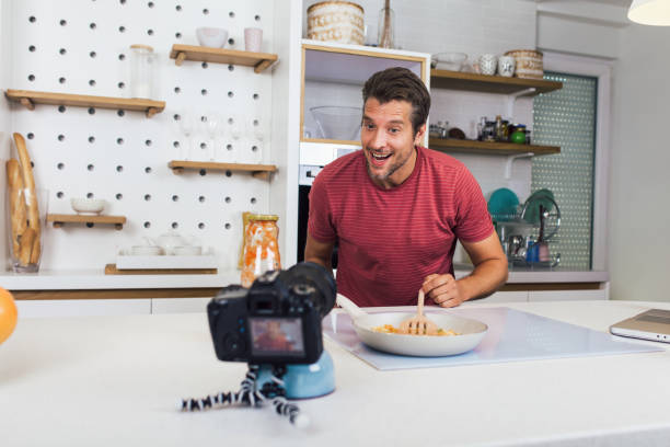istock Food blogger lifestyle and working process. 1326071956