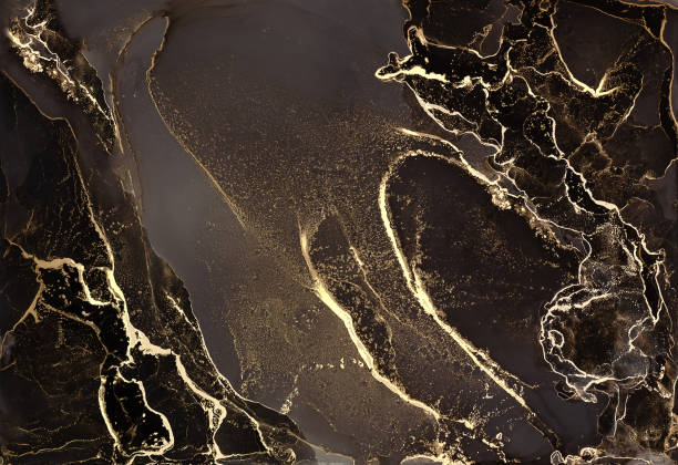 istock Gold Marbling Texture design for poster, brochure, invitation, cover book, catalog. Luxury abstract background alcohol ink technique black and gold. 1326074309