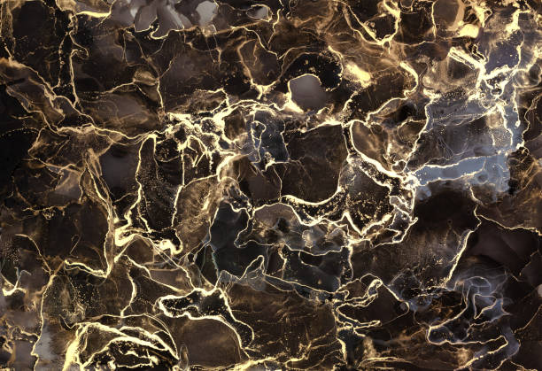 istock Gold Marbling Texture design for poster, brochure, invitation, cover book, catalog. Luxury abstract background alcohol ink technique black and gold. 1326074330