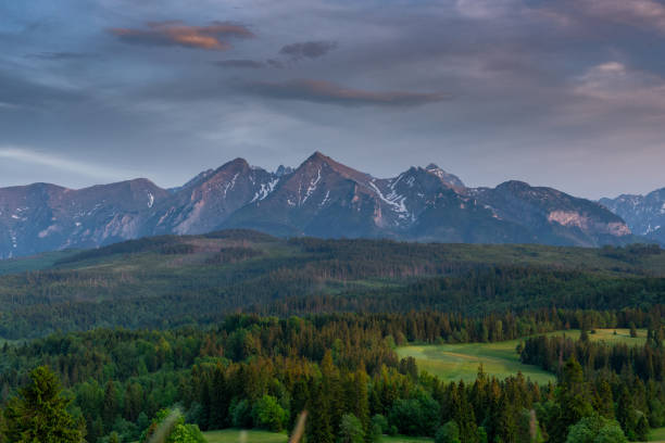 Summer Sunset in Lapszanka Valley in Poland.