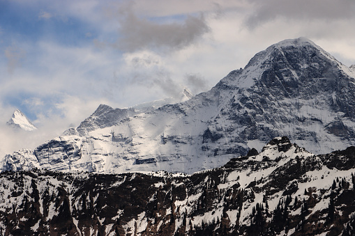 Finsteraarhorn and Eiger from North