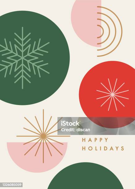Wesołych Świąt Karta Z Nowoczesnym Geometrycznym Tle - Stockowe grafiki wektorowe i więcej obrazów Boże Narodzenie