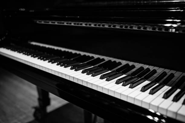 istock Beautiful piano in concert hall 1326089457