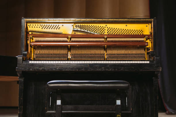 istock Beautiful piano in concert hall 1326089483