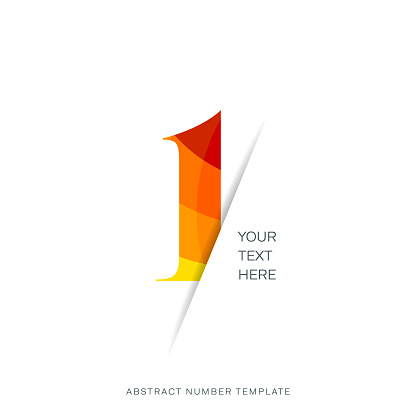 Modern colorful number template isolated, anniversary icon label, day left symbol stock illustration