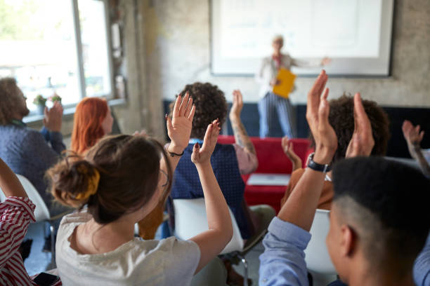 istock A group of young creative people are congratulating on an interesting presentation at conference room. Employees, office, work 1326092296