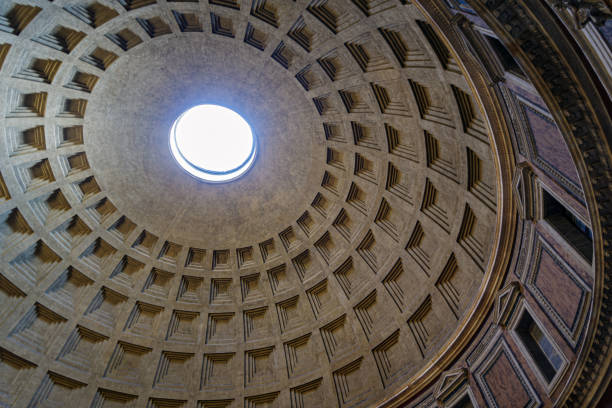 판테온 템플 돔, 내부 전망 - ancient rome pantheon rome church dome 뉴스 사진 이미지