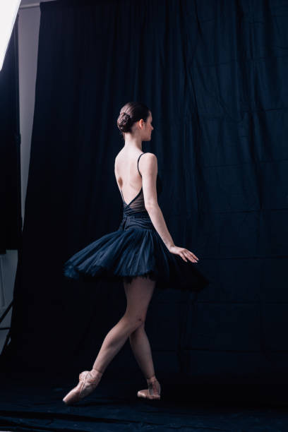 istock Young beautiful skinny ballerina is posing in studio 1326092543