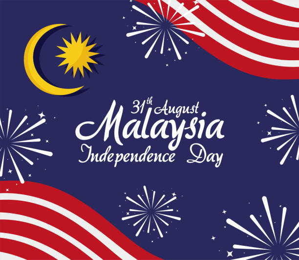 illustrations, cliparts, dessins animés et icônes de joyeux jour de l’indépendance de la malaisie - jour de lindépendance