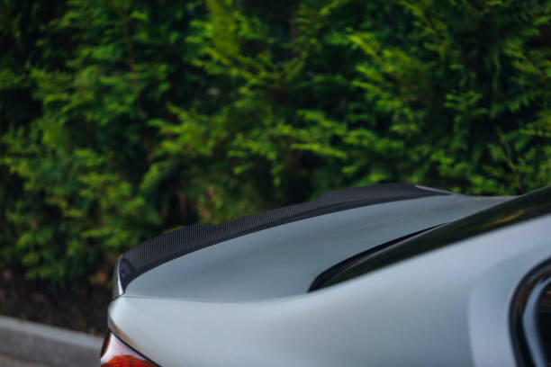istock Carbon spoiler at the trunk of modern car 1326101801