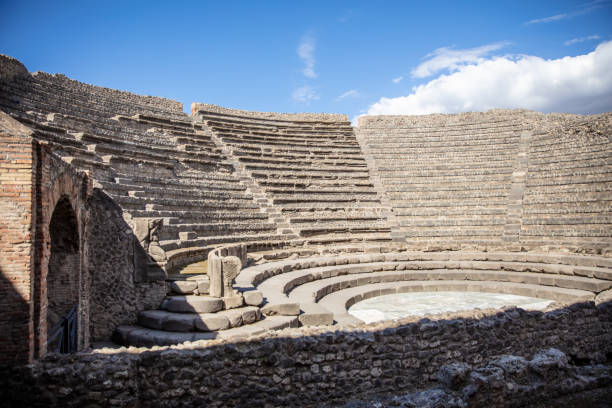 Entrance Of Amfi Piccolo In City Of Pompeii At Pompeii,Campania,Italy