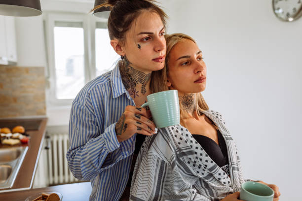 istock Lesbian couple spending quality time together at home 1326105039