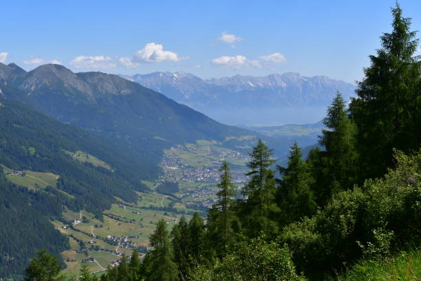 istock Beautiful landscape in Stubai valley mountains behind 1326106679