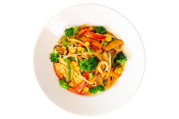 istock A plate of vegan spaghetti cut out back ground 1326108140