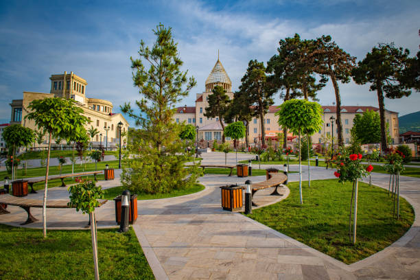 istock Beautiful Stepanakert city in Artsakh 1326109106