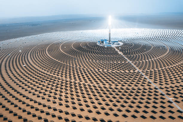 istock Drone Point View of Solar and Thermal Panels 1326113967