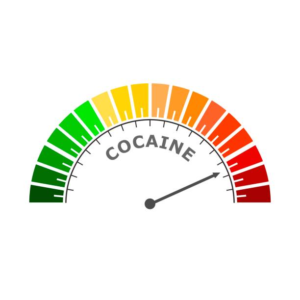 istock Cocaine level scale. Medical and criminal concept 1326113982