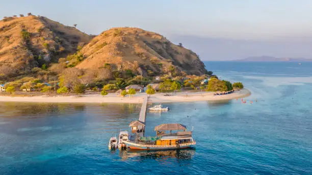 Photo of Aerial view of Kanawa Island in Komodo islands, Flores, Indonesia.