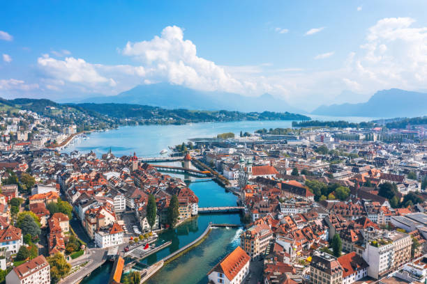 Lucerne Sunny day in Lucerne, Switzerland swtizerland stock pictures, royalty-free photos & images