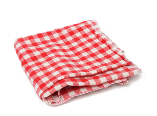 istock folded cotton red white checkered napkin on a white background 1326130304