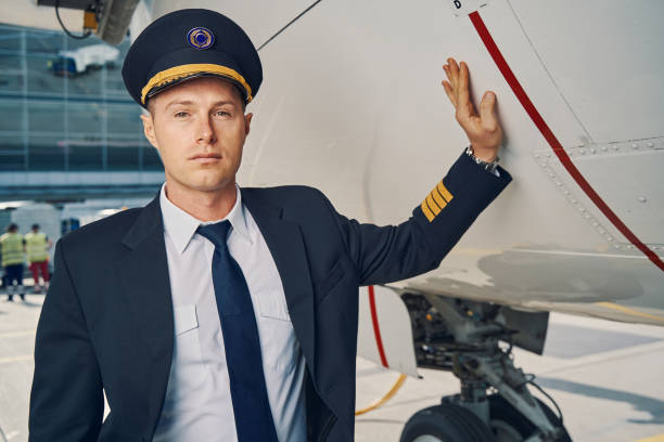 istock Calm aviator posing for the camera outdoors 1326132281