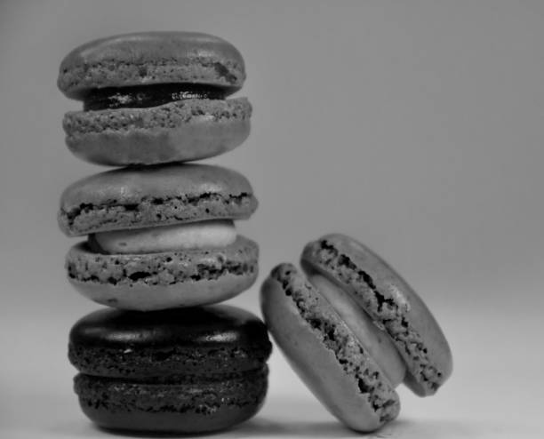 appetizing and beautiful macaroons on the background
