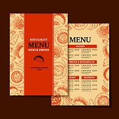istock Mexican food two side vertical menu template with hand drawn elements. Vector illustration in sketch style 1326145080