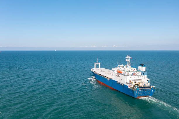 istock Aerial view of Ro-Ro ship in transit. 1326145463