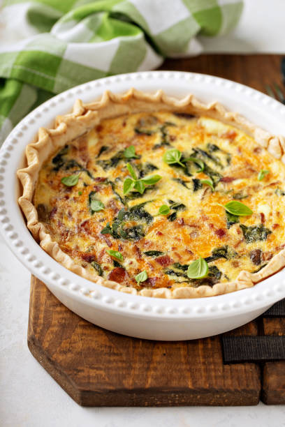 istock Homemade quiche with bacon and spinach 1326146468