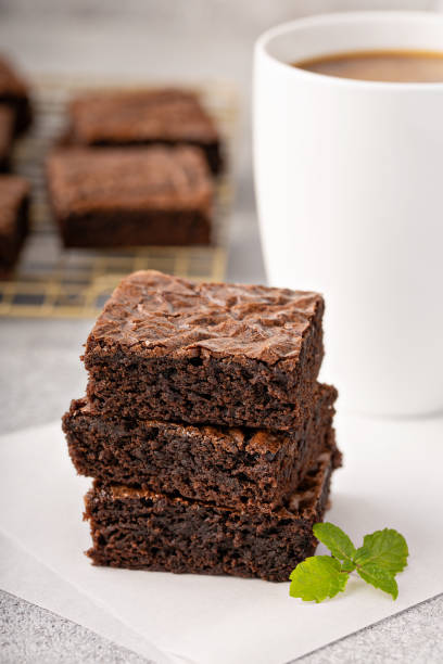 istock Stack of moist fudgy brownies 1326149492