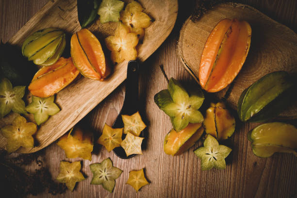 istock Still life of star fruit, top view 1326149818