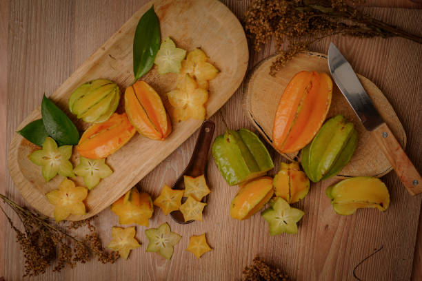 istock Still life of star fruit, top view 1326149844