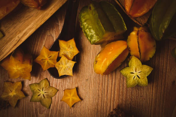 istock Still life of star fruit, top view 1326149847