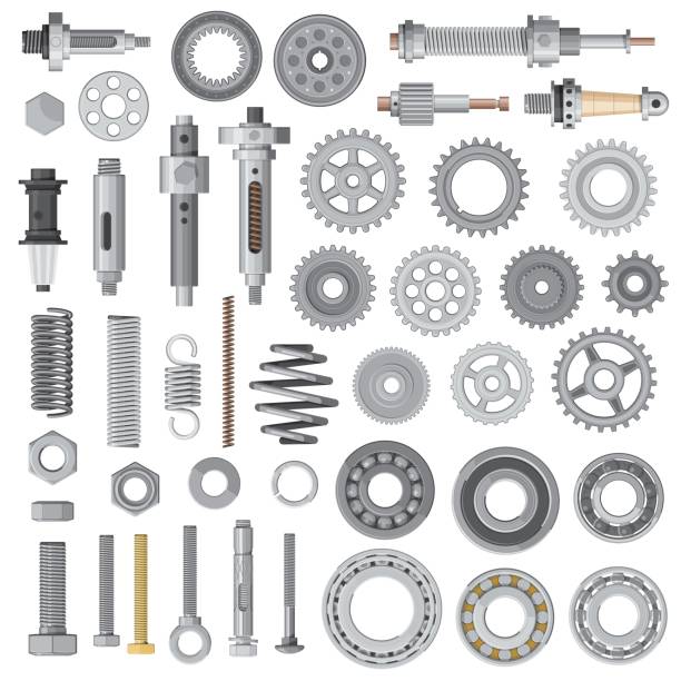 ilustrações, clipart, desenhos animados e ícones de máquinas, veículos e peças de reposição de mecanismos - vehicle part car part of ball bearing