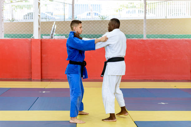 istock Judo athlete checking partner skills 1326167387