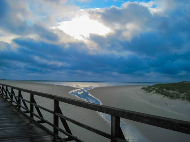 istock Wooden Bridge on Beach Evening 1326170341