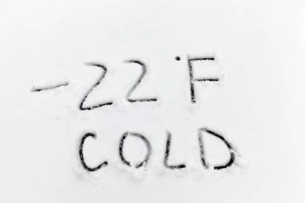 istock drawn on the snow, temperature symbols denoting negative very cold weather 1326172597