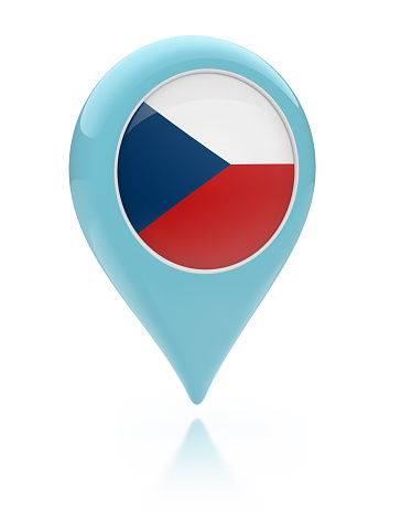 Computer image on a white background – GPS location in a country
