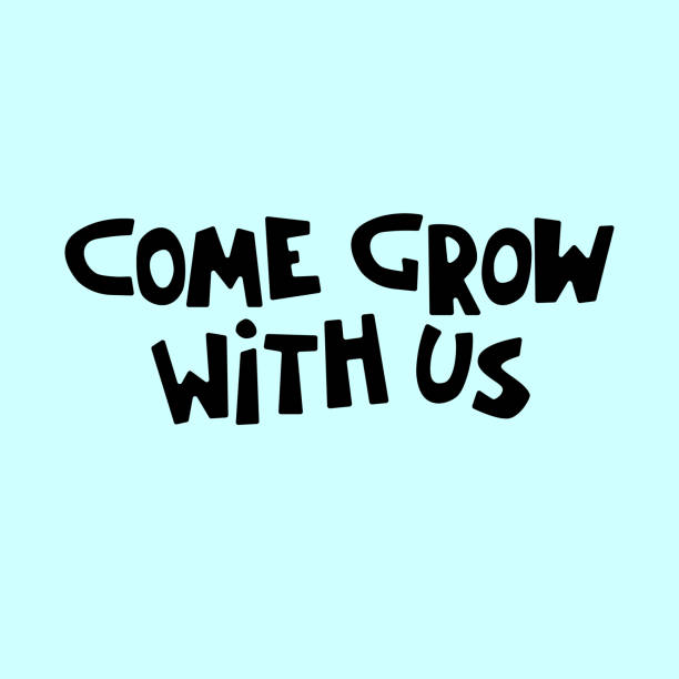 istock Come grow with us. Banner for a recruitment ad, heading. Hiring, team building and personal growth concept 1326180453