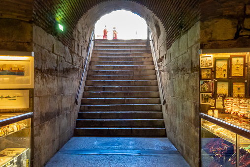 Underground of Diocletian Palace in Split, Croatia.